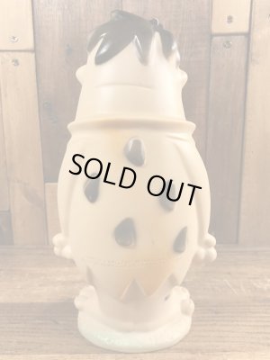 70’sのフリントストーンのフレッドのヴィンテージのスクイーズフィギュア