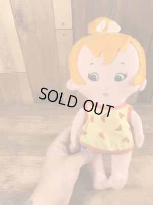 70’sのフリントストーンのペブルスのヴィンテージのぬいぐるみ