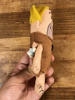 70’sのフリントストーンのバーニーのヴィンテージのミニクロスドール