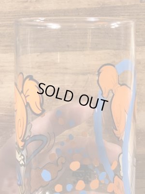 80年代頃のフリントストーンキッズのウィルマのビンテージのグラス