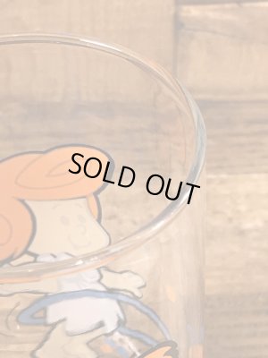 80’sのフリントストーンキッズのウィルマのヴィンテージのガラスコップ