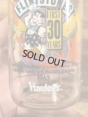 90’sのフリントストーンのヴィンテージのガラスコップ