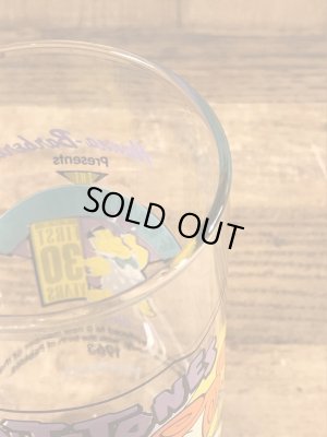 90’sのフリントストーンのヴィンテージのガラスコップ