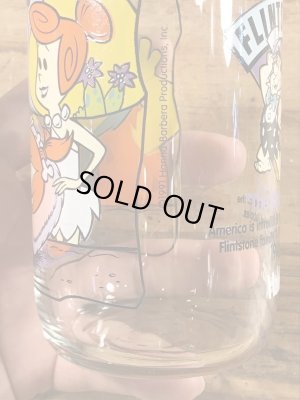 90’sのフリントストーンのヴィンテージのガラスコップ