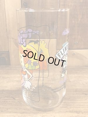 90’sのフリントストーンのヴィンテージのガラスコップ