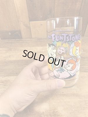 90’sのフリントストーンのヴィンテージのガラスコップ