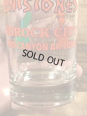 70’sのフリントストーンのヴィンテージのグラス