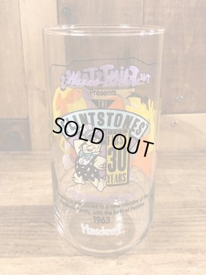 90’sのフリントストーンのヴィンテージのガラスコップ