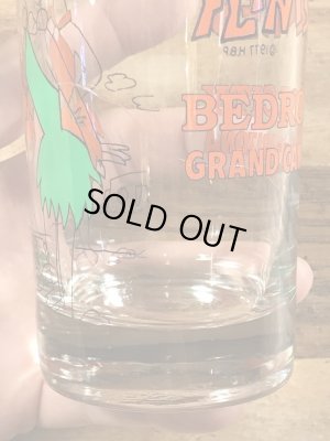 70’sのフリントストーンのヴィンテージのグラス