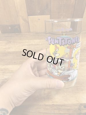 90’sのフリントストーンのヴィンテージのガラスコップ
