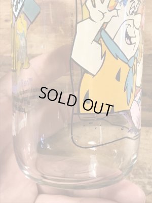 90’sのフリントストーンのヴィンテージのガラスコップ