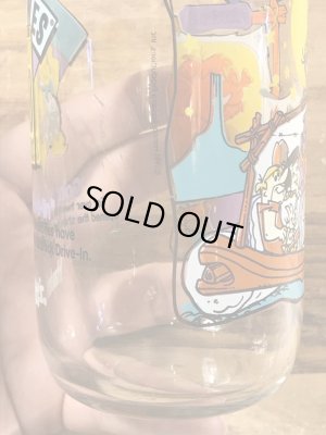 90’sのフリントストーンのヴィンテージのガラスコップ