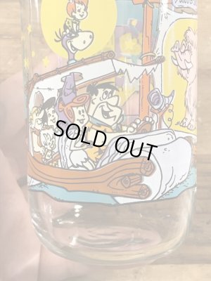 90’sのフリントストーンのヴィンテージのガラスコップ