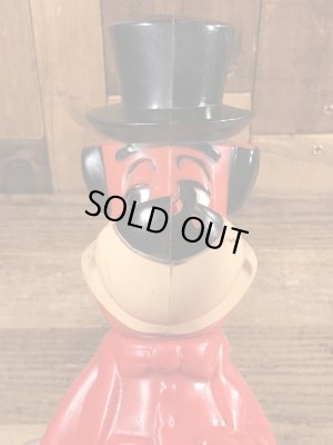 60’sのハンナバーベラのハックルベリーハウンドのヴィンテージの貯金箱フィギュア