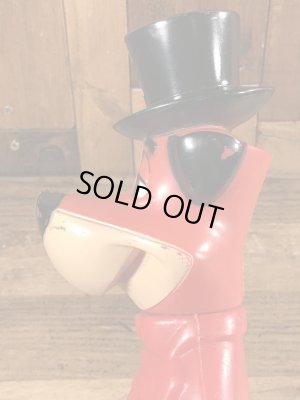 60’sのハンナバーベラのハックルベリーハウンドのヴィンテージの貯金箱フィギュア