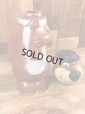 60年代頃のハンナバーベラのヨギベアのビンテージの貯金箱フィギュア