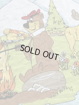 70’sのハンナバーベラのヨギベアのヴィンテージのベッドシーツ