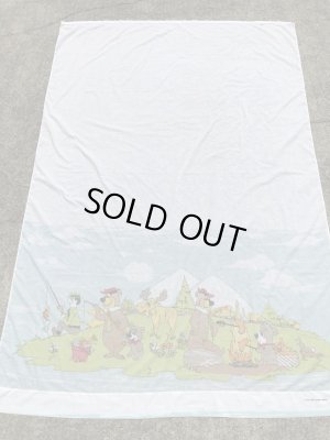 70年代頃のハンナバーベラのヨギベアのビンテージのフラットシーツ