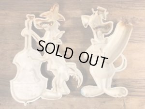 70’sのハンナバーベラのハックルベリーハウンドのヴィンテージのウォールデコセット