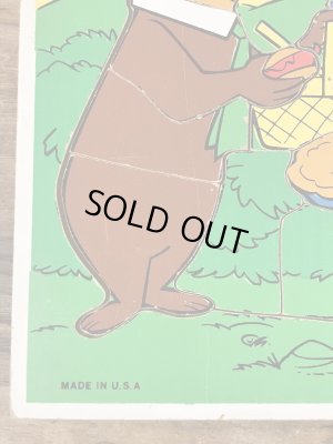 80’sのヨギベアのヴィンテージのウッドパズル