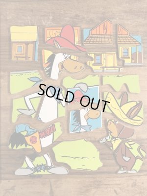 80年代頃のハンナバーベラの早撃ちマックのビンテージのウッドパズル