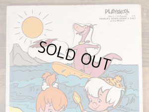 80年代頃のフリントストーンのビンテージのウッドパズル