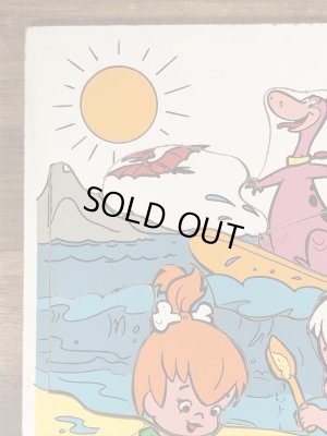 80年代頃のフリントストーンのビンテージのウッドパズル