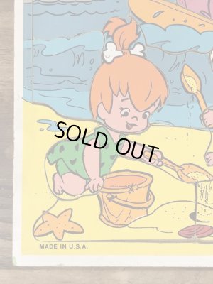 80年代頃のフリントストーンのビンテージのウッドパズル