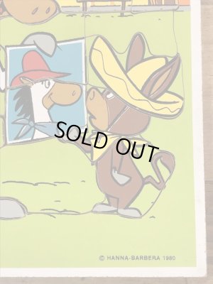 80’sのハンナバーベラのクイックドローマッグロウのヴィンテージのウッドパズル