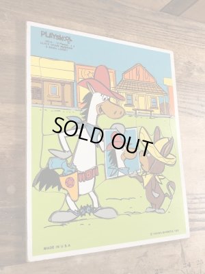 80年代頃のハンナバーベラの早撃ちマックのビンテージのウッドパズル