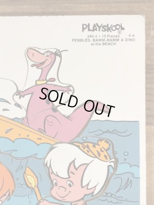 80’sのハンナバーベラのフリントストーンのヴィンテージのウッドパズル