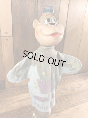 60年代頃のハンナバーベラのマギラゴリラのビンテージのハンドパペットドール