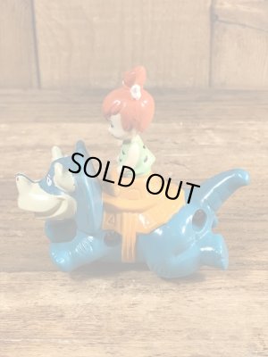 90’sのフリントストーンのペブルスのヴィンテージのハッピーミールトイ