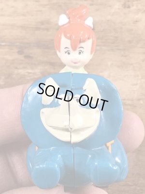 90年代頃のフリントストーンのペブルスのビンテージのミールトイ