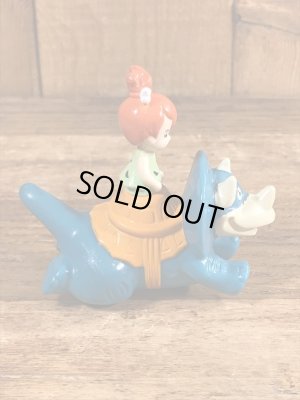 90年代頃のフリントストーンのペブルスのビンテージのミールトイ