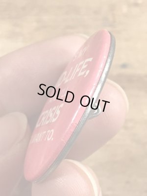 80年代頃のホールマーク社製のメッセージが書かれたビンテージの缶バッジ