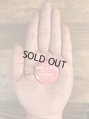 80年代頃のホールマーク社製のメッセージが書かれたビンテージの缶バッジ