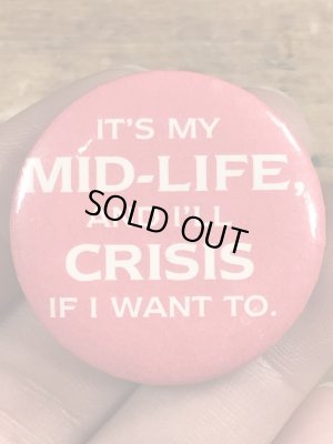 80年代頃のホールマーク社製のメッセージが書かれたビンテージの缶バッジ