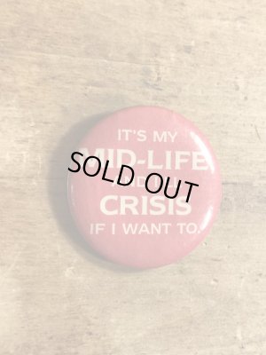 80年代頃のホールマーク社製のメッセージが書かれたビンテージの缶バッジ