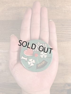 80’sのI Love Irishのルーレットが付いたヴィンテージの缶バッチ