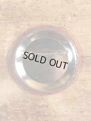 80'sのDon't Panic!のメッセージが書かれたビンテージの缶バッジ