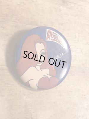 80年代頃のロジャーラビットのジェシカが描かれたビンテージの缶バッジ