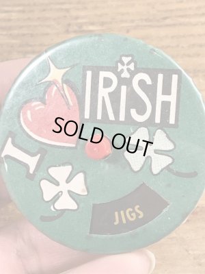 80’sのI Love Irishのルーレットが付いたヴィンテージの缶バッチ