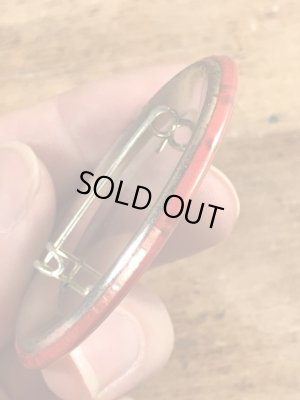 80'sのDon't Panic!のメッセージが書かれたビンテージの缶バッジ