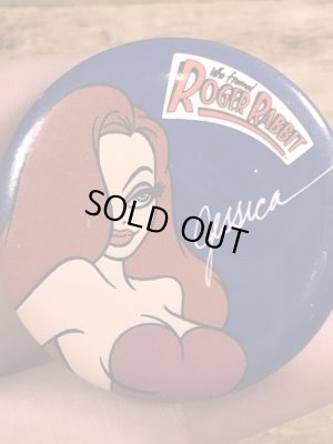 80年代頃のロジャーラビットのジェシカが描かれたビンテージの缶バッジ