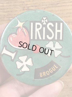 80’sのI Love Irishのルーレットが付いたヴィンテージの缶バッチ