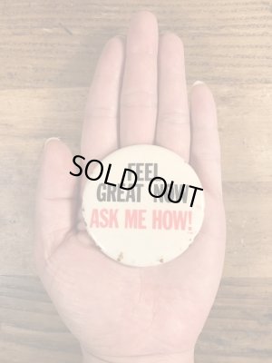 80年代頃のメッセージが書かれたビンテージの缶バッジ