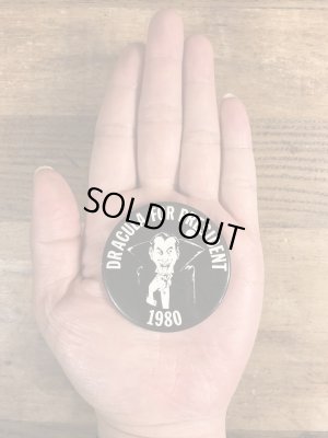 80年代頃のドラキュラが描かれたビンテージの缶バッジ