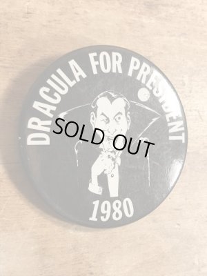 80年代頃のドラキュラが描かれたビンテージの缶バッジ
