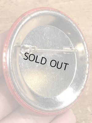 80'sのDon't Panic!のメッセージが書かれたビンテージの缶バッジ